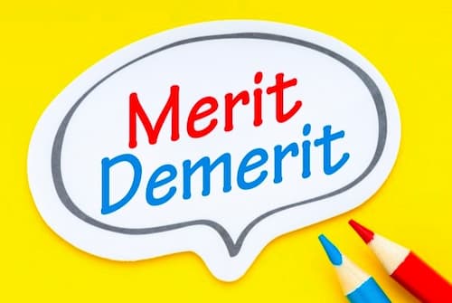 吹き出し　「Merit Demerit」