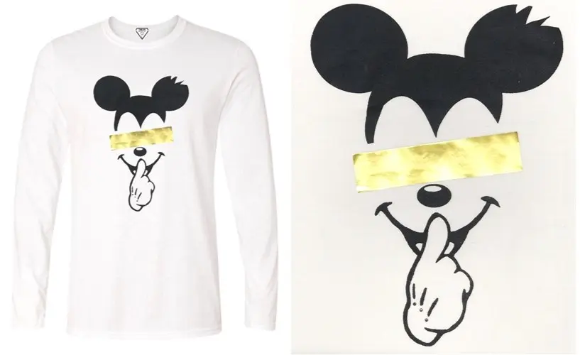 Secret Mouse Gold Line Long T-shirt Ｗhite