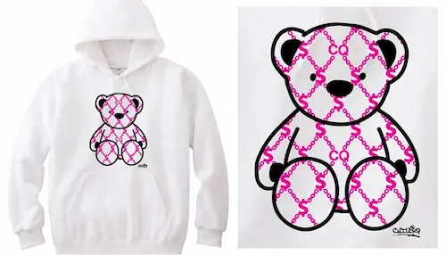 Bear monogram hoodie White